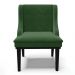 Kit 6 Cadeiras Estofadas para Sala de Jantar Base Fixa de Madeira Preto Lia Suede Verde - Ibiza