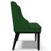 Kit 6 Cadeiras Estofadas para Sala de Jantar Base Fixa de Madeira Preto Lia Veludo Luxo Verde - Ibiza
