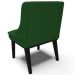 Kit 6 Cadeiras Estofadas para Sala de Jantar Base Fixa de Madeira Preto Lia Veludo Luxo Verde - Ibiza