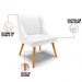 Kit 6 Cadeiras Estofadas para Sala de Jantar Pés Palito Lia Sintético Branco - Ibiza