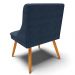 Kit 8 Cadeiras Estofadas para Sala de Jantar Pés Palito Lia Suede Azul Marinho - Ibiza