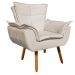 Kit Namoradeira 2 Lugares e 2 Poltronas Decorativas Pés Palito Opla Suede Bege - Ibiza