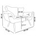Kit Namoradeira 2 Lugares e 2 Poltronas Decorativas Pés Palito Opla Suede Rosê - Ibiza
