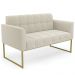 Namoradeira e 2 Poltronas Industrial Dourado Ana Bouclé Bege - Ibiza