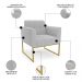Namoradeira e 2 Poltronas Industrial Dourado Ana Bouclé Cinza - Ibiza