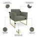 Namoradeira e 2 Poltronas Industrial Dourado Ana Bouclé Menta - Ibiza