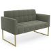 Namoradeira e 2 Poltronas Industrial Dourado Ana Bouclé Menta - Ibiza