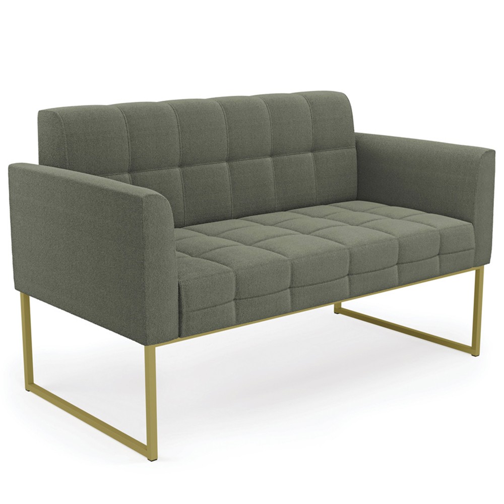 Namoradeira e 2 Poltronas Industrial Dourado Ana Bouclé Menta - Ibiza