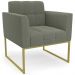 Namoradeira e 2 Poltronas Industrial Dourado Ana Bouclé Menta - Ibiza