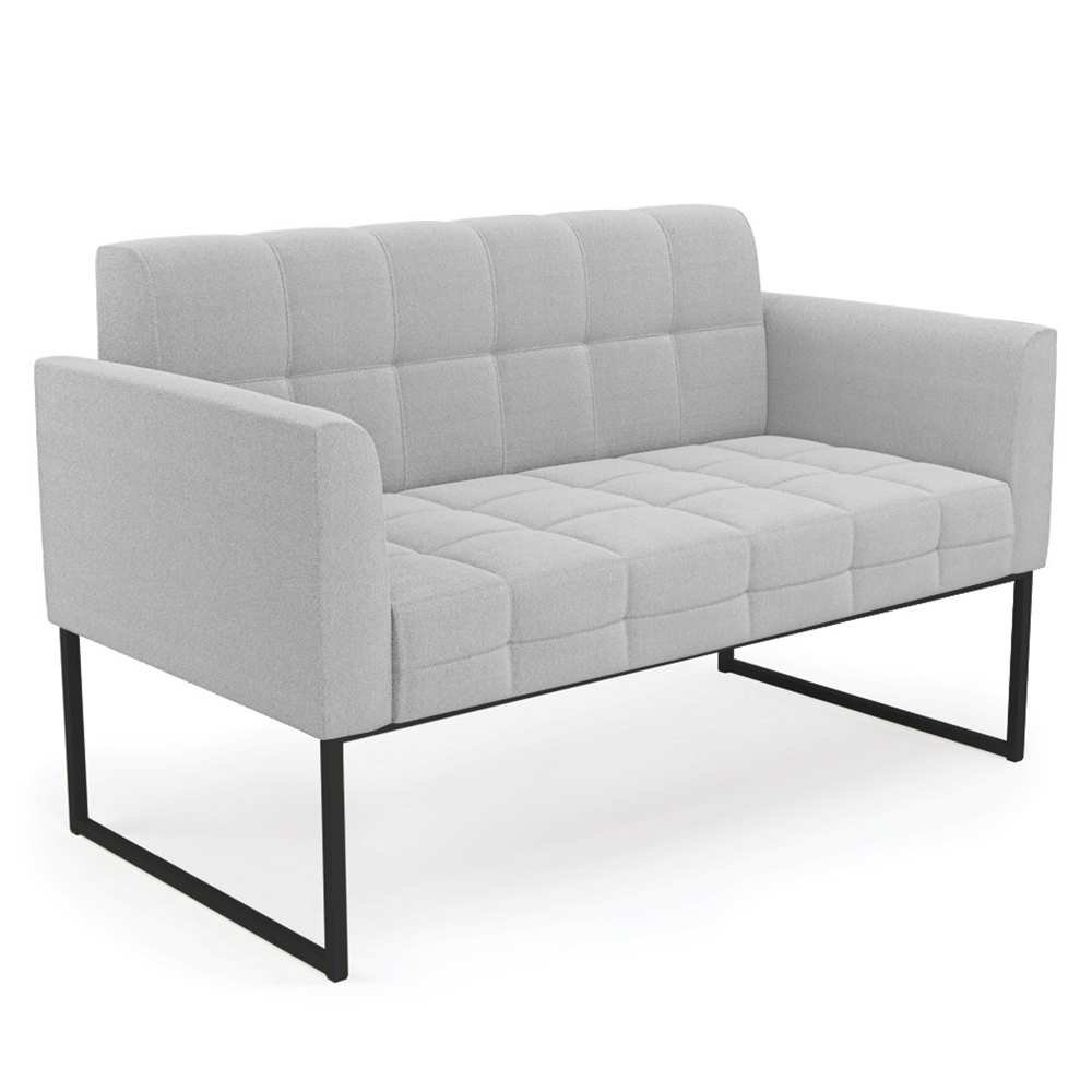 Namoradeira e 2 Poltronas Industrial Preto Ana Bouclé Cinza - Ibiza