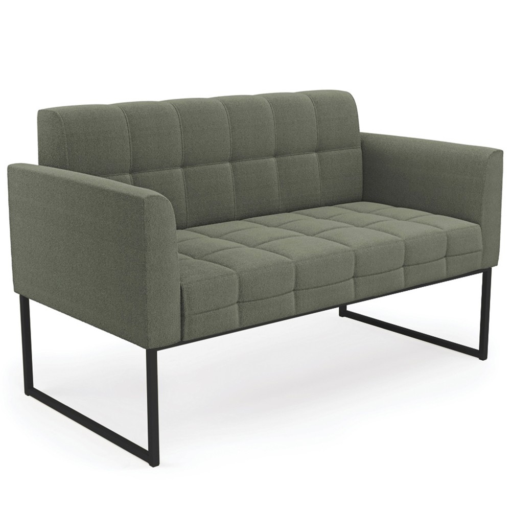 Namoradeira e 2 Poltronas Industrial Preto Ana Bouclé Menta - Ibiza