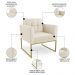 Poltrona Base Industrial Dourado Kit 2 Ana Sintético Bege - Ibiza