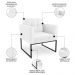 Poltrona Base Industrial Preto Kit 2 Ana Sintético Branco - Ibiza