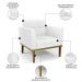Poltrona Base Madeira Castanho Kit 2 Ana Sintético PU Branco - Ibiza