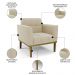 Poltrona Base Madeira Castanho Kit 2 Ana Suede Bege - Ibiza