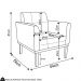 Poltrona Base Madeira Castanho Kit 2 Ana Suede Bege - Ibiza