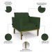 Poltrona Base Madeira Castanho Kit 2 Ana Veludo Luxo Verde - Ibiza