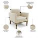 Poltrona Base Madeira Castanho Kit 2 Maressa Suede Bege - Ibiza
