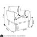 Poltrona Base Madeira Castanho Kit 2 Maressa Suede Bege - Ibiza