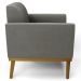 Poltrona Base Madeira Castanho Kit 2 Maressa Suede Grafite - Ibiza