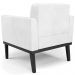 Poltrona Base Madeira Preto Kit 2 Ana Sintético PU Branco - Ibiza