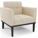 Poltrona Base Madeira Preto Kit 2 Ana Suede Bege - Ibiza