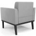 Poltrona Base Madeira Preto Kit 2 Ana Suede Cinza - Ibiza