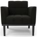 Poltrona Base Madeira Preto Kit 2 Ana Suede Preto - Ibiza