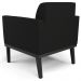 Poltrona Base Madeira Preto Kit 2 Maressa Linho Preto - Ibiza