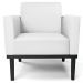 Poltrona Base Madeira Preto Kit 2 Maressa Sintético Branco - Ibiza