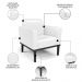 Poltrona Base Madeira Preto Kit 2 Maressa Sintético PU Branco - Ibiza