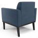 Poltrona Base Madeira Preto Kit 2 Maressa Suede Azul Marinho - Ibiza