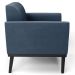 Poltrona Base Madeira Preto Kit 2 Maressa Suede Azul Marinho - Ibiza