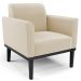 Poltrona Base Madeira Preto Kit 2 Maressa Suede Bege - Ibiza