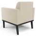 Poltrona Base Madeira Preto Kit 2 Maressa Suede Bege - Ibiza