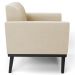 Poltrona Base Madeira Preto Kit 2 Maressa Suede Bege - Ibiza