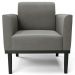 Poltrona Base Madeira Preto Kit 2 Maressa Suede Grafite - Ibiza