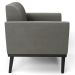 Poltrona Base Madeira Preto Kit 2 Maressa Suede Grafite - Ibiza