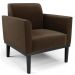 Poltrona Base Madeira Preto Kit 2 Maressa Suede Marrom - Ibiza