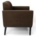 Poltrona Base Madeira Preto Kit 2 Maressa Suede Marrom - Ibiza