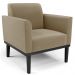 Poltrona Base Madeira Preto Kit 2 Maressa Suede Marrom RT - Ibiza