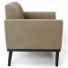 Poltrona Base Madeira Preto Kit 2 Maressa Suede Marrom RT - Ibiza