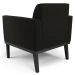 Poltrona Base Madeira Preto Kit 2 Maressa Suede Preto - Ibiza