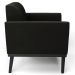 Poltrona Base Madeira Preto Kit 2 Maressa Suede Preto - Ibiza