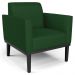 Poltrona Base Madeira Preto Kit 2 Maressa Veludo Luxo Verde - Ibiza