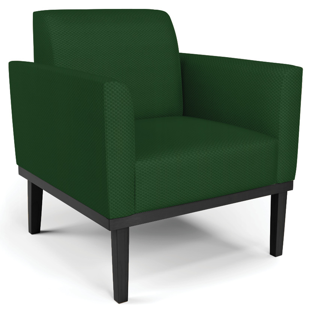 Poltrona Base Madeira Preto Kit 2 Maressa Veludo Luxo Verde - Ibiza