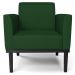 Poltrona Base Madeira Preto Kit 2 Maressa Veludo Luxo Verde - Ibiza