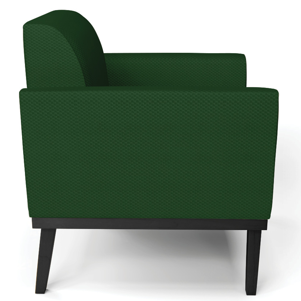 Poltrona Base Madeira Preto Kit 2 Maressa Veludo Luxo Verde - Ibiza