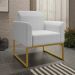Poltrona Decorativa Base Industrial Dourada Maressa A05 Linho Cinza Claro - Ibiza