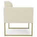 Poltrona Decorativa Base Industrial Dourado Ana Linho Bege - Ibiza